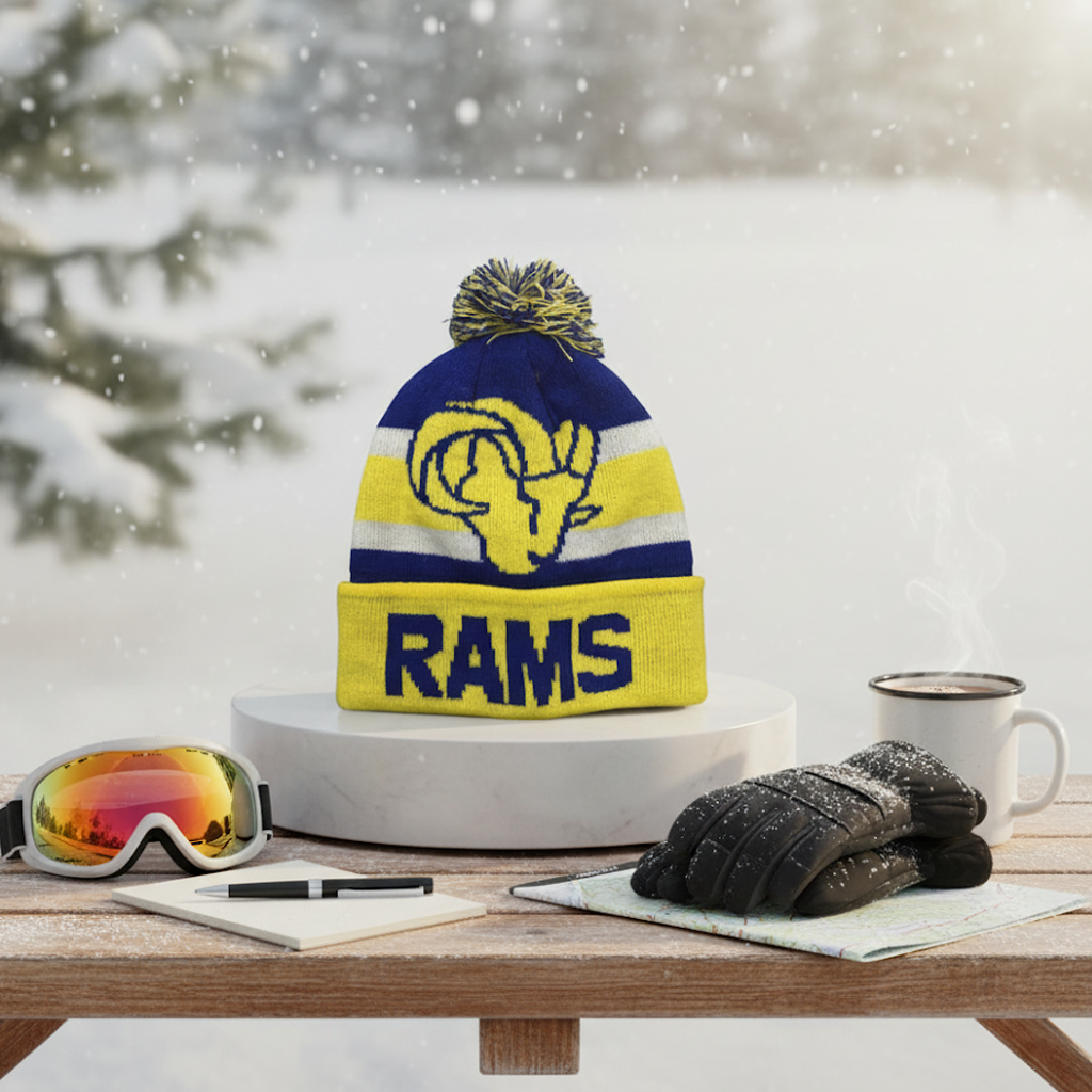 NFL Los Angeles Rams, Ball Ornament with Beanie Inside