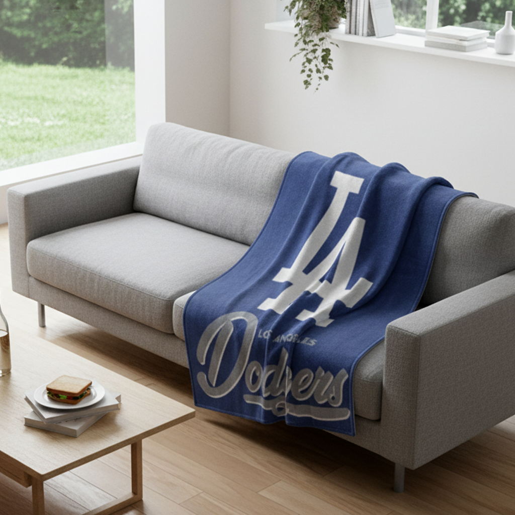 MLB Los Angeles Dodgers Queen Size Cloud Comforter 3 pc set