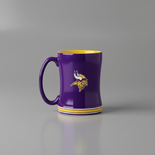 NFL Minnesota Vikings Team Color 14oz Embossed Ceramic Relief Mu