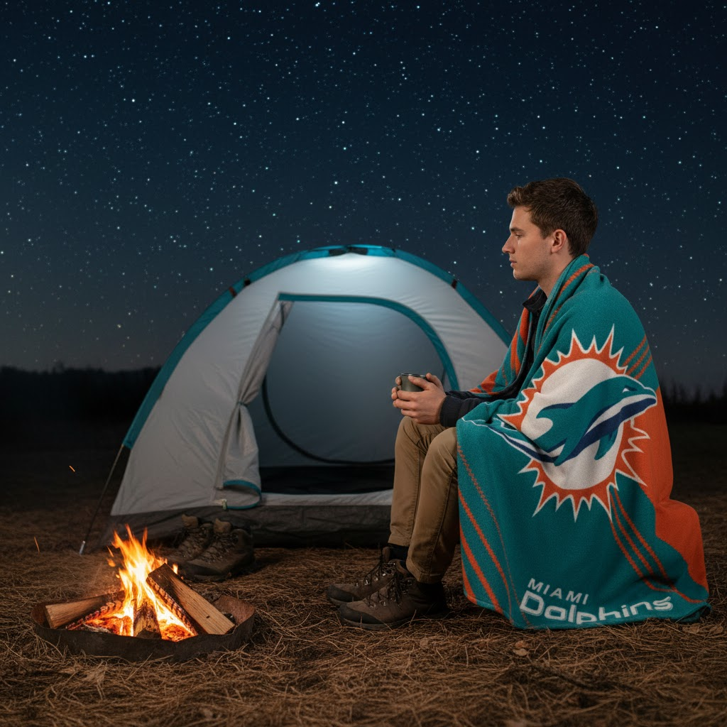 NFL Miami Dolphins 60 x 80 Plush Blanket