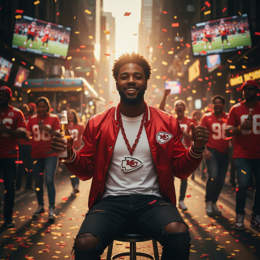 NFL Kansas City Chiefs, Licensed Foam Chain (Import)