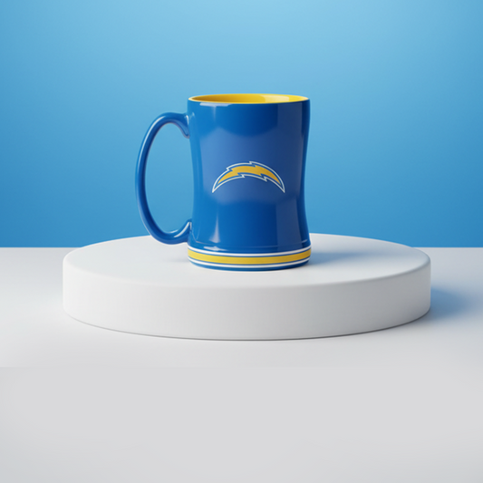 NFL Los Angeles Chargers Team Color 14oz Embossed Ceramic Relief Mug