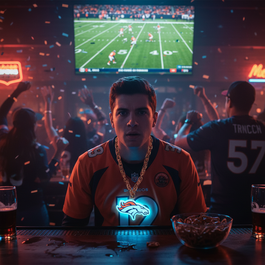 NFL Denver Broncos, Light up Big Logo Fan Chain