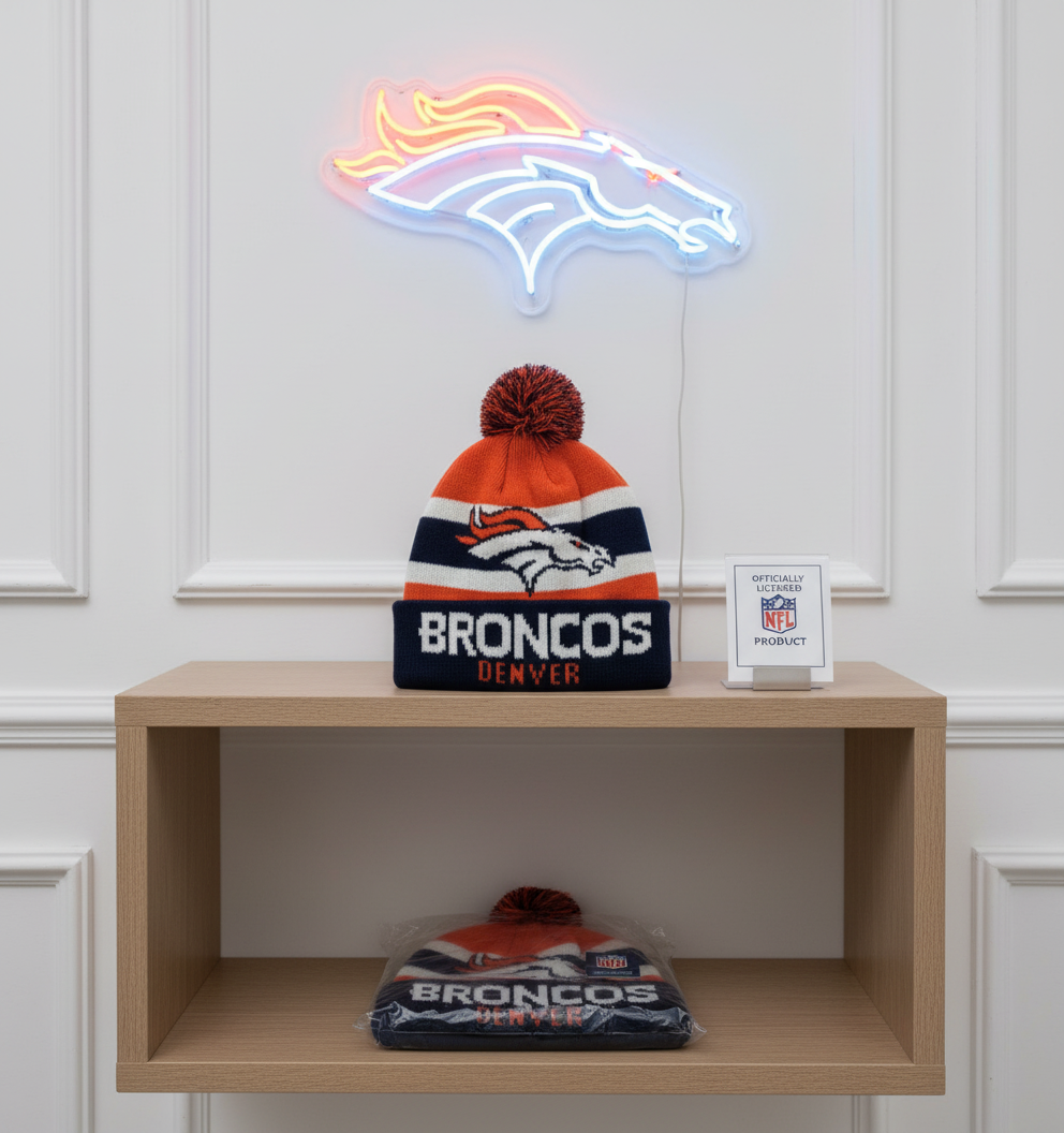 NFL Denver Broncos, Ball Ornament with Beanie Inside
