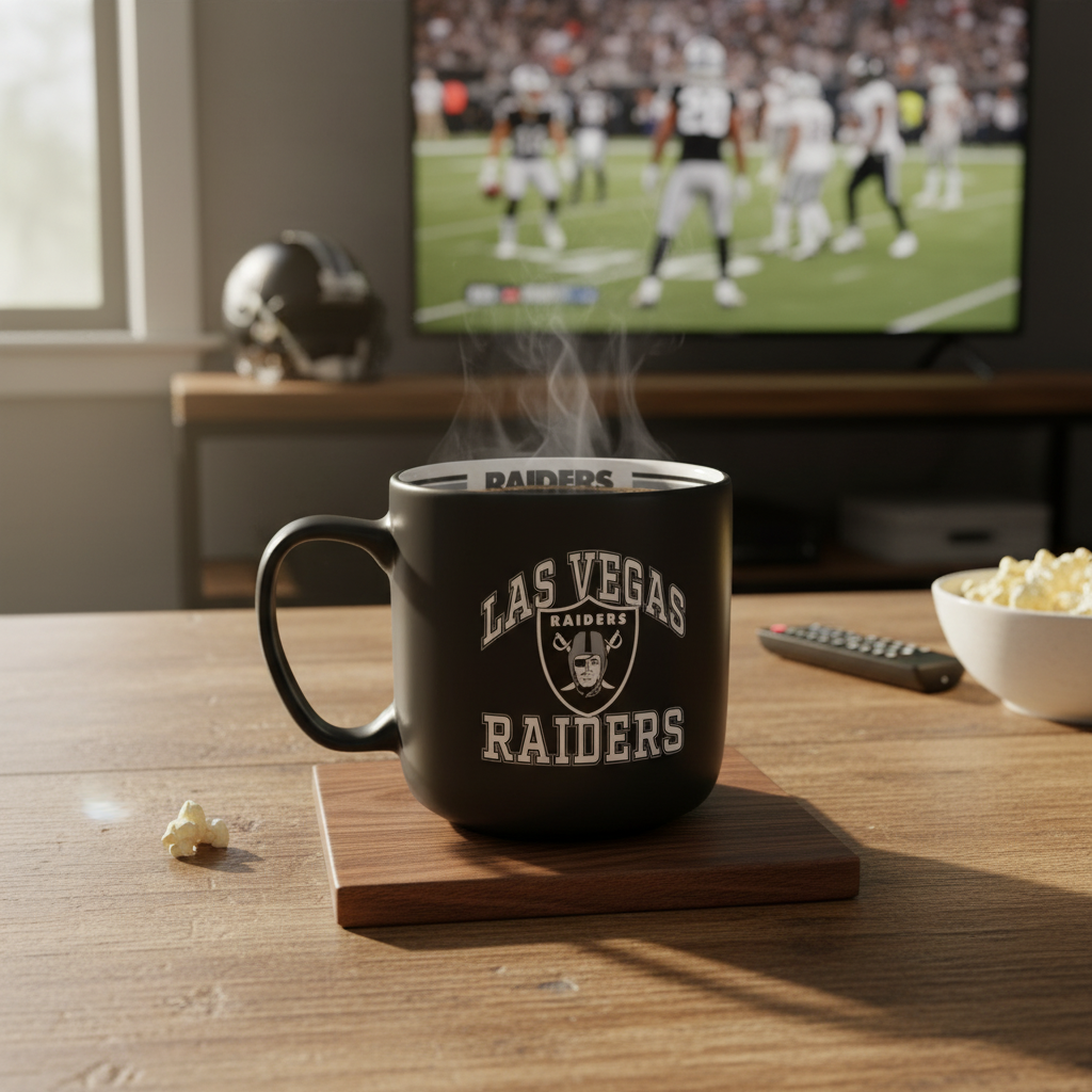 NFL Las Vegas Raiders 15oz 'Stripe' Ceramic Mug