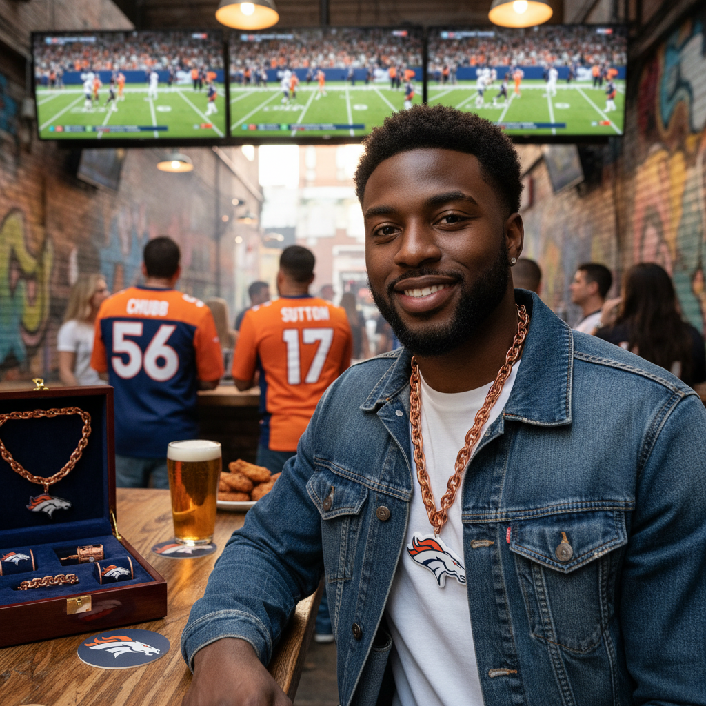 NFL Denver Broncos, Licensed Foam Chain (Import)