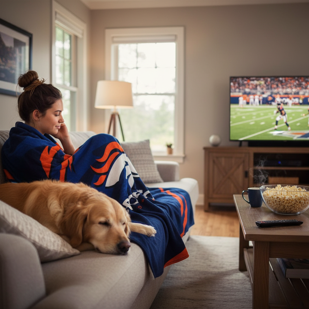 NFL Denver Broncos 60 x 80 Plush Blanket