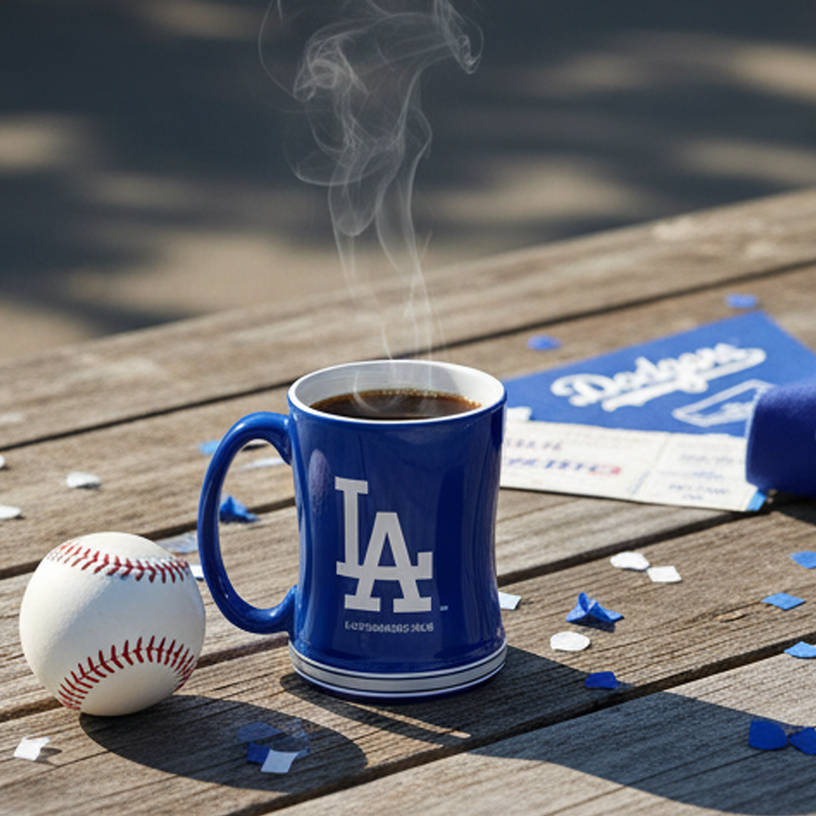 Los Angeles Dodgers 15oz 'Stripe' Ceramic Mug