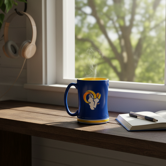 NFL Los Angeles Rams 14oz Embossed Ceramic Relief