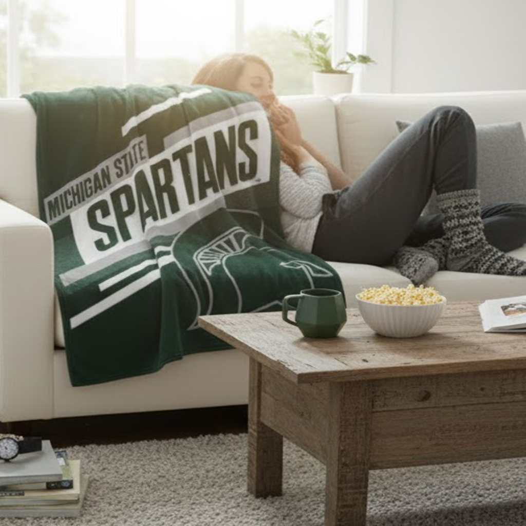 NCAA Michigan State Spartans 50x60" Plush Throw Blanket