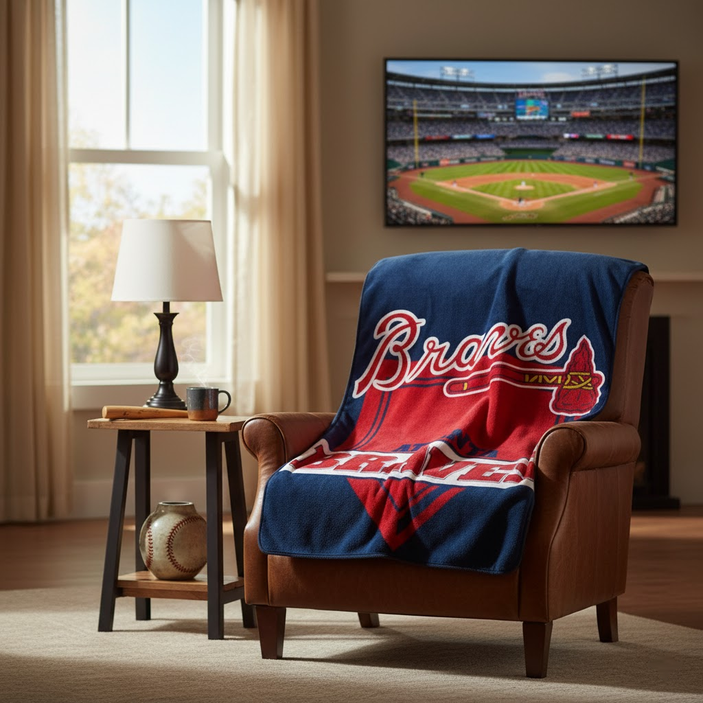 MLB Atlanta Braves 60 x 80" Plush Blanket