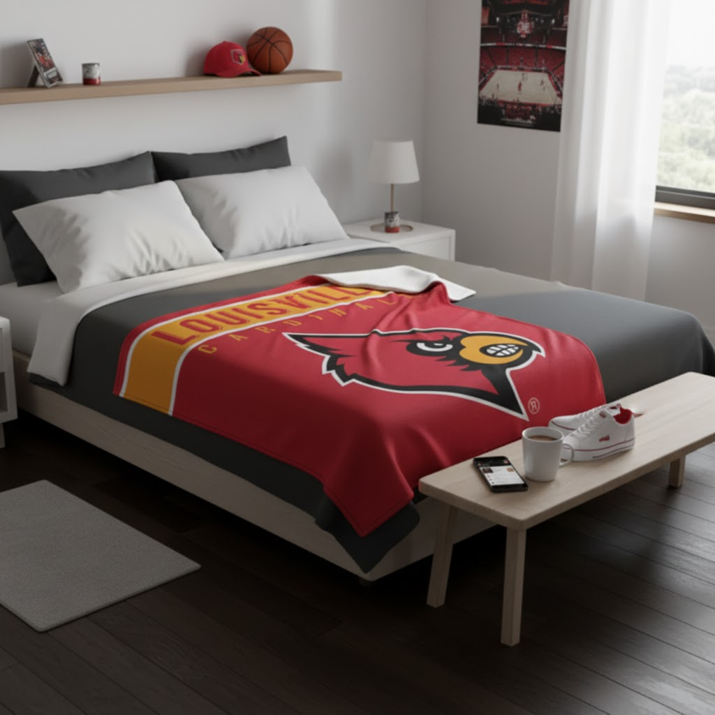 NCAA Louisville Cardinals 60x80" Plush Blanket