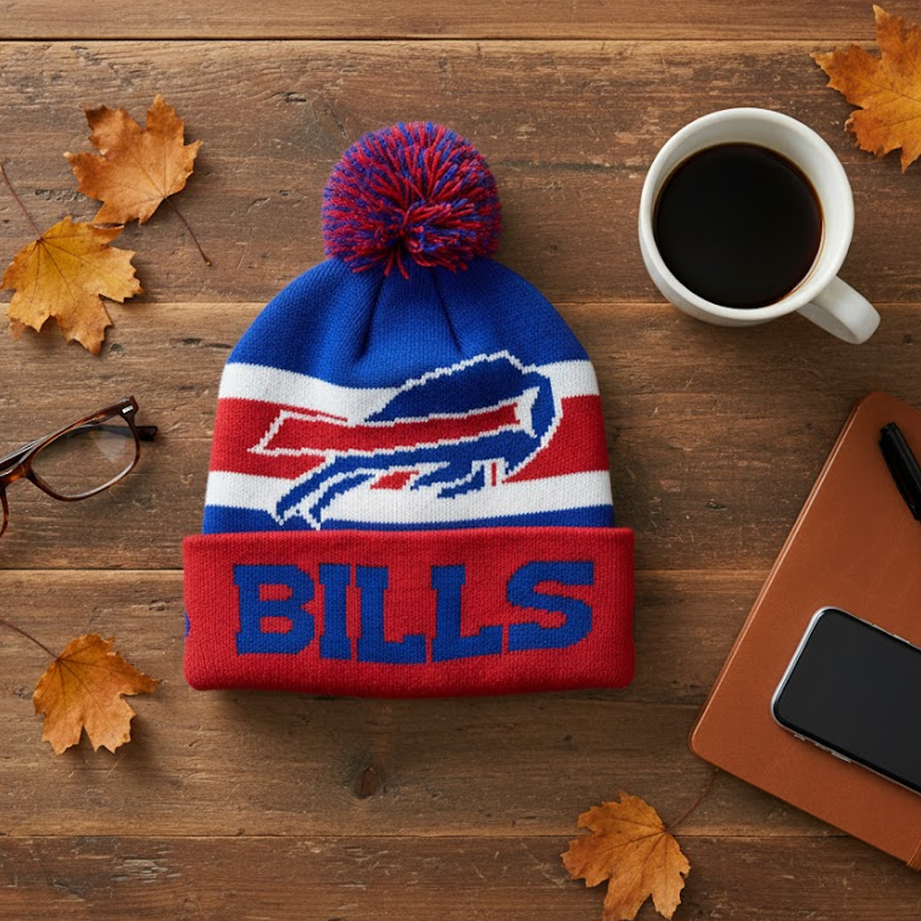 NFL Buffalo Bills, Ball Ornament with Beanie Inside