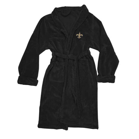 NFL  Orleans Saints Plush ROBE, Team Logo Embroidered.