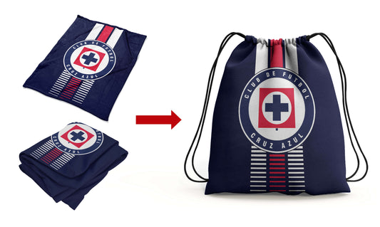 Soccer Cruz Azul Throw Silk Touch Blanket w/Carry Bag