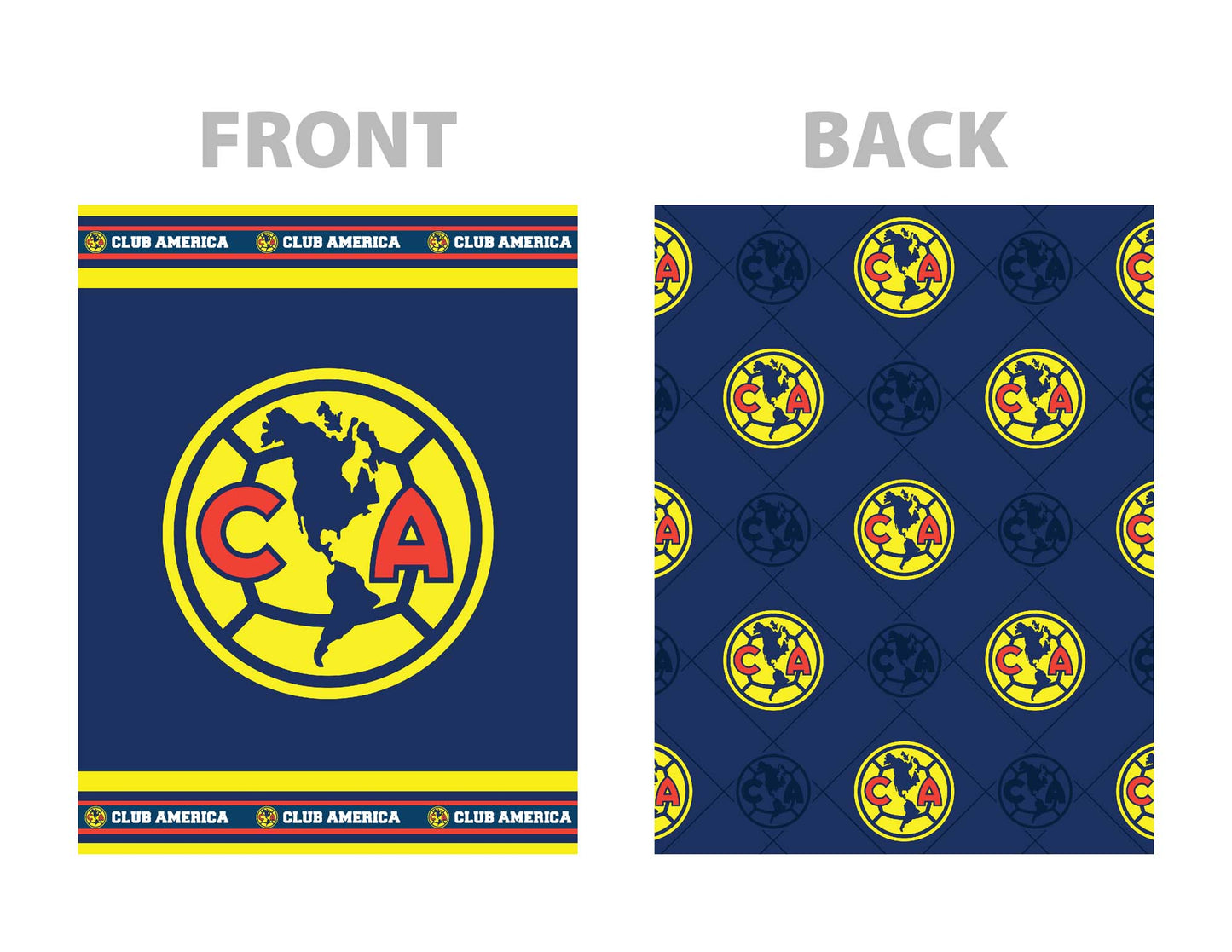 Soccer Club America Baby Reversible Blanket