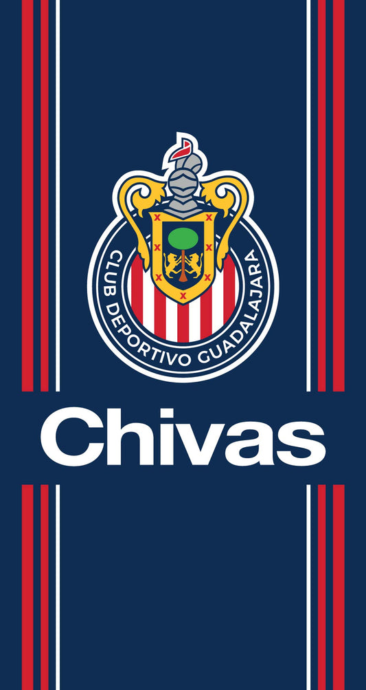 Soccer Chivas, SIdeline, 34x64" Oversized Beach Towel