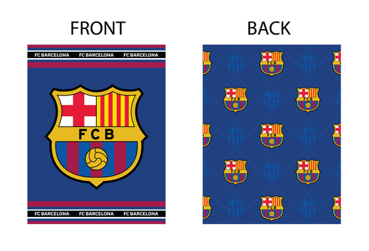 Soccer FC Barcelona Baby Size Reversible Blanket