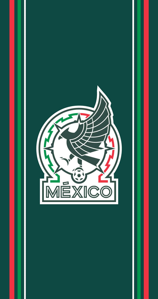 Soccer Seleccion Mexico Sideline Beach Towel, 30x60"