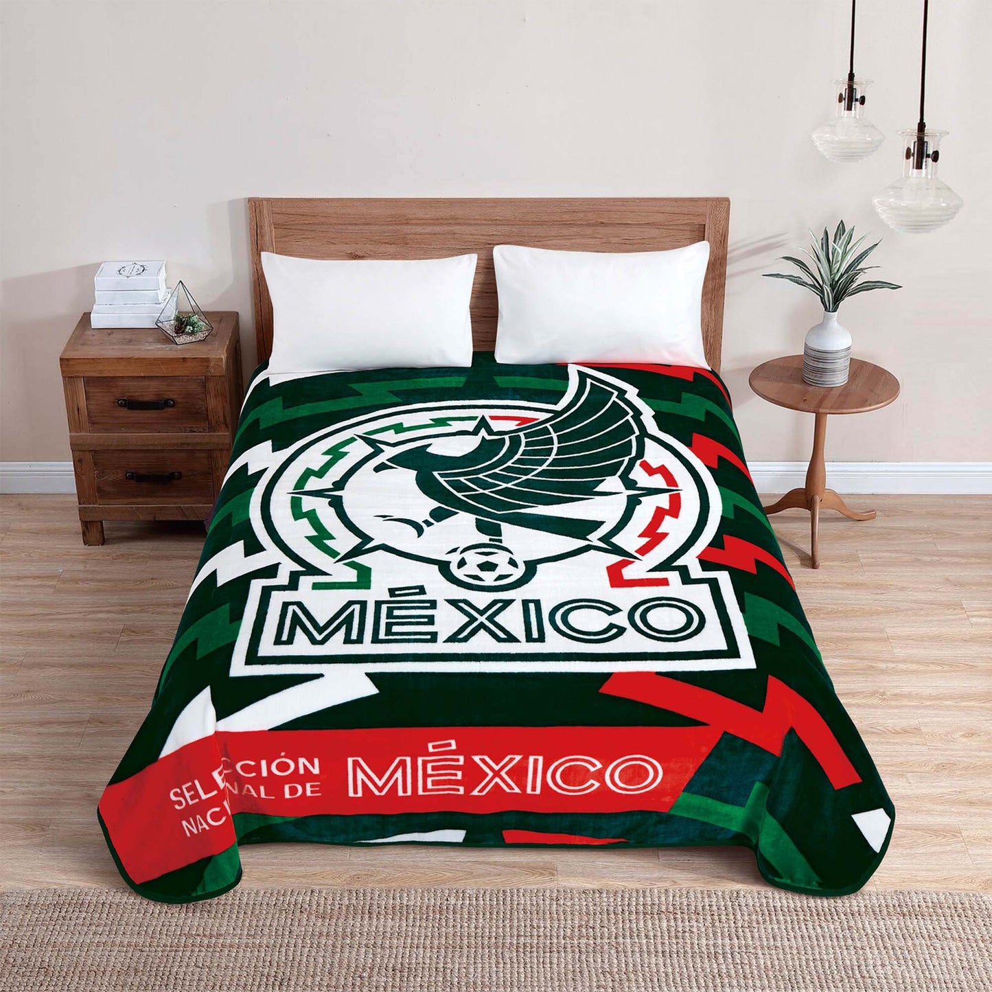 Soccer Mexico (FMF) King   Plush Blanket