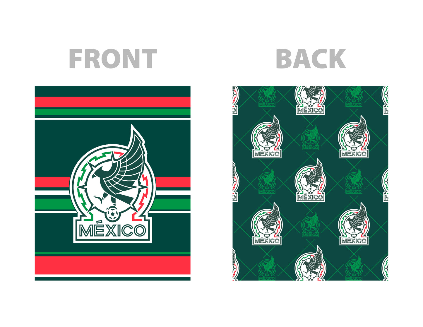 Soccer Mexico (FMF) Reversible Blanket
