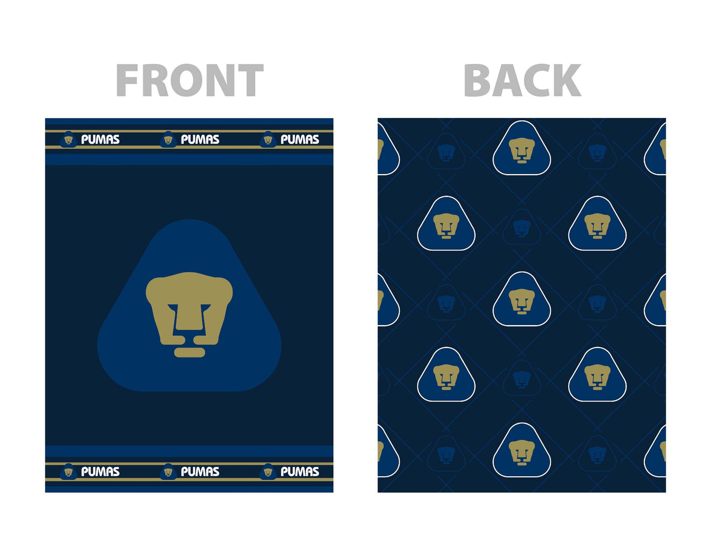 Soccer Pumas Baby Reversible Blanket