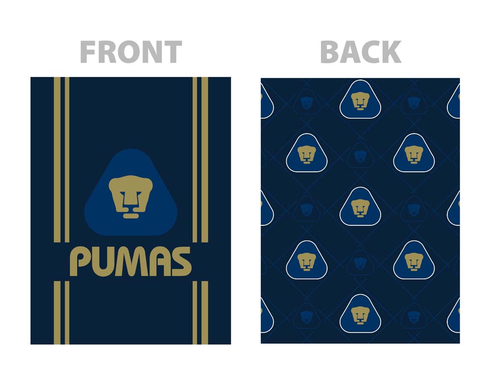 Soccer Pumas Reversible Blanket twin size