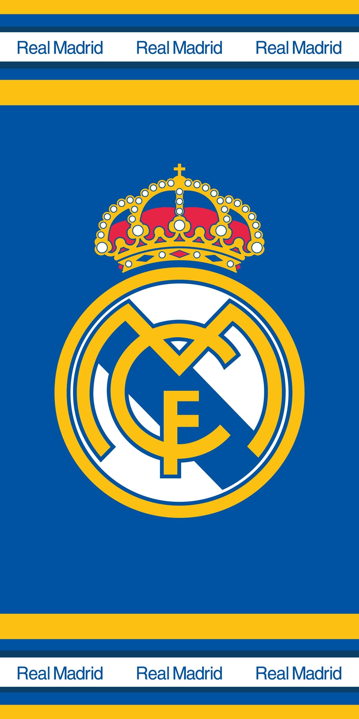 Soccer Real Madrid, Defender, 30x60" Beach Towel