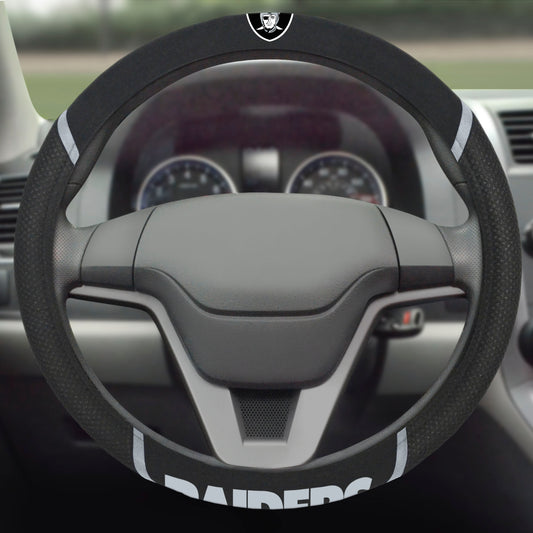 NFL Las Vegas Raiders, Embroidered Steering Wheel Cover