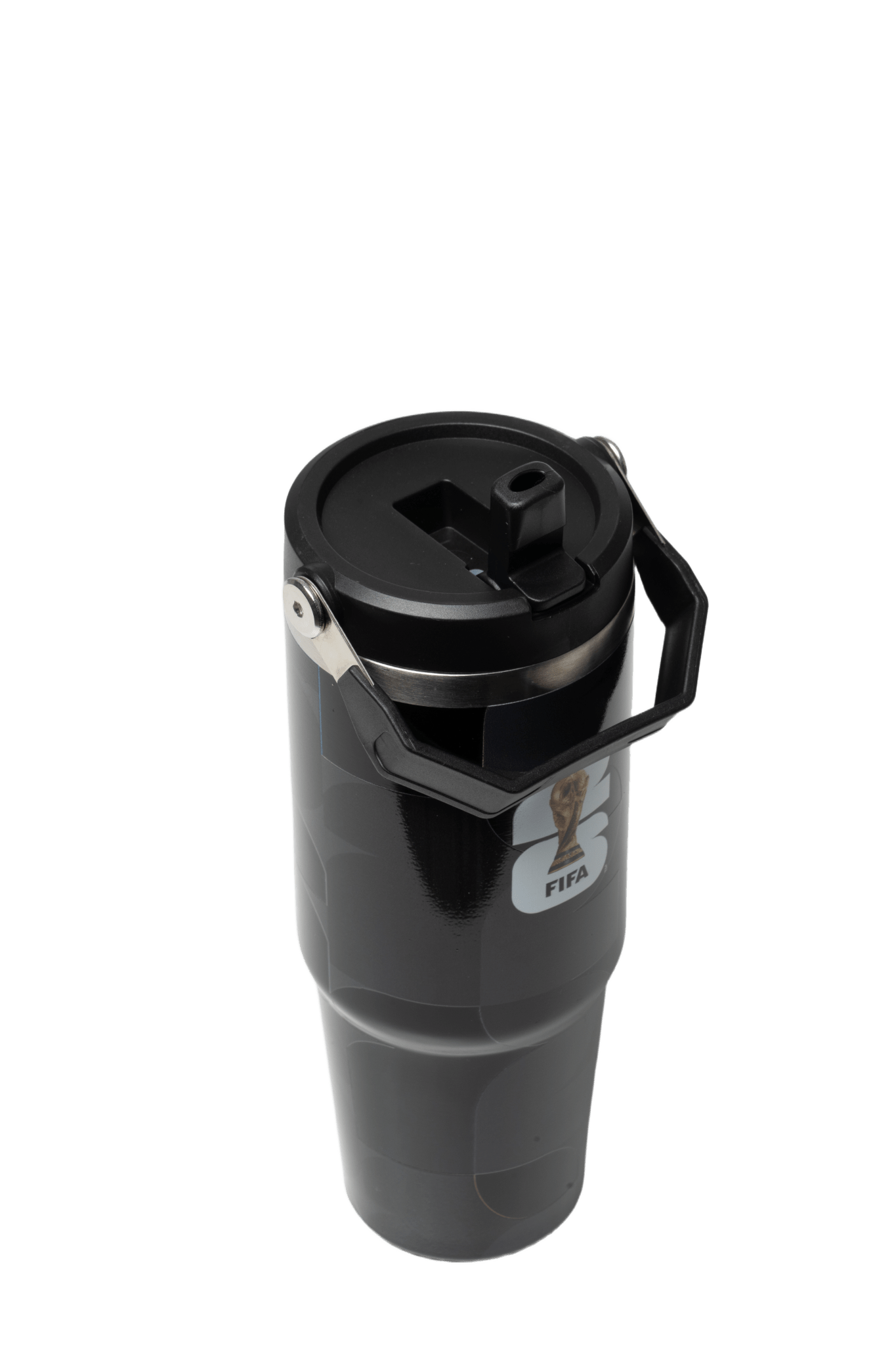 FIFA Black Stainless Steel 30oz Bottle with Handle – Official Fan Edition - Officially Licensed Fan Trendz Fan Gear - Apparel category - Fan Trendz