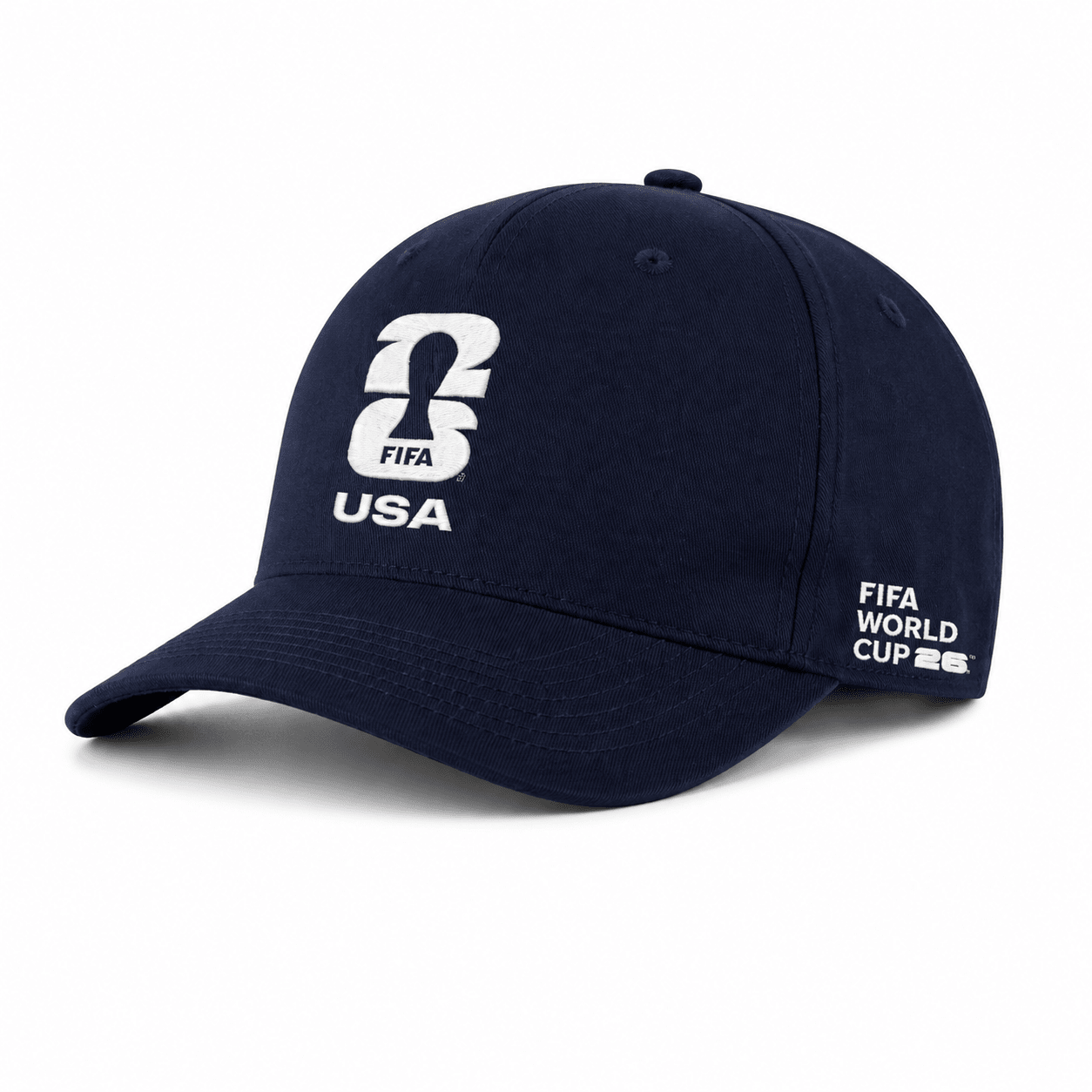 FIFA USA Navy Baseball Cap with White Logo 26 – Official Fan Supporter Edition - Officially Licensed Fan Trendz Fan Gear - Apparel category - Fan Trendz