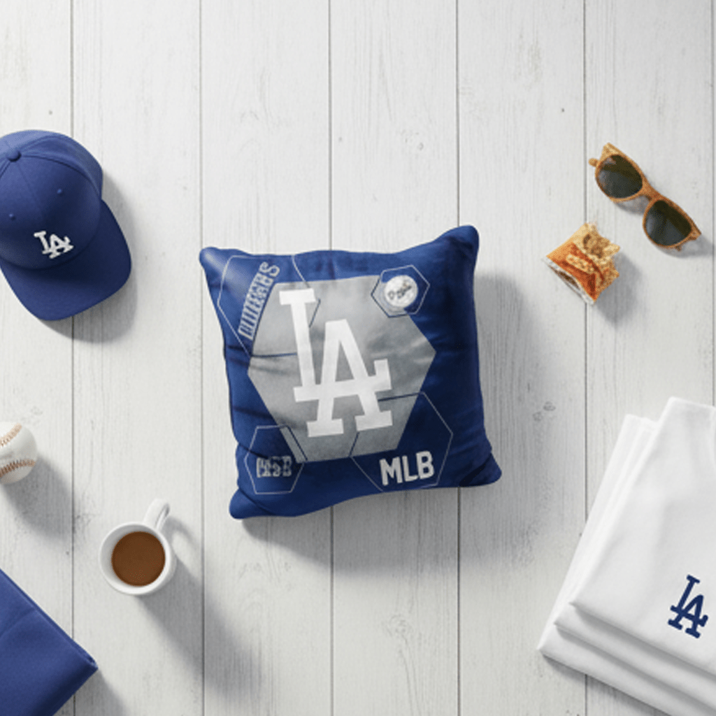 MLB Los Angeles Dodgers Velvet Plush 18x18" CUSHION - Officially Licensed My Store Fan Gear - Apparel category - Fan Trendz