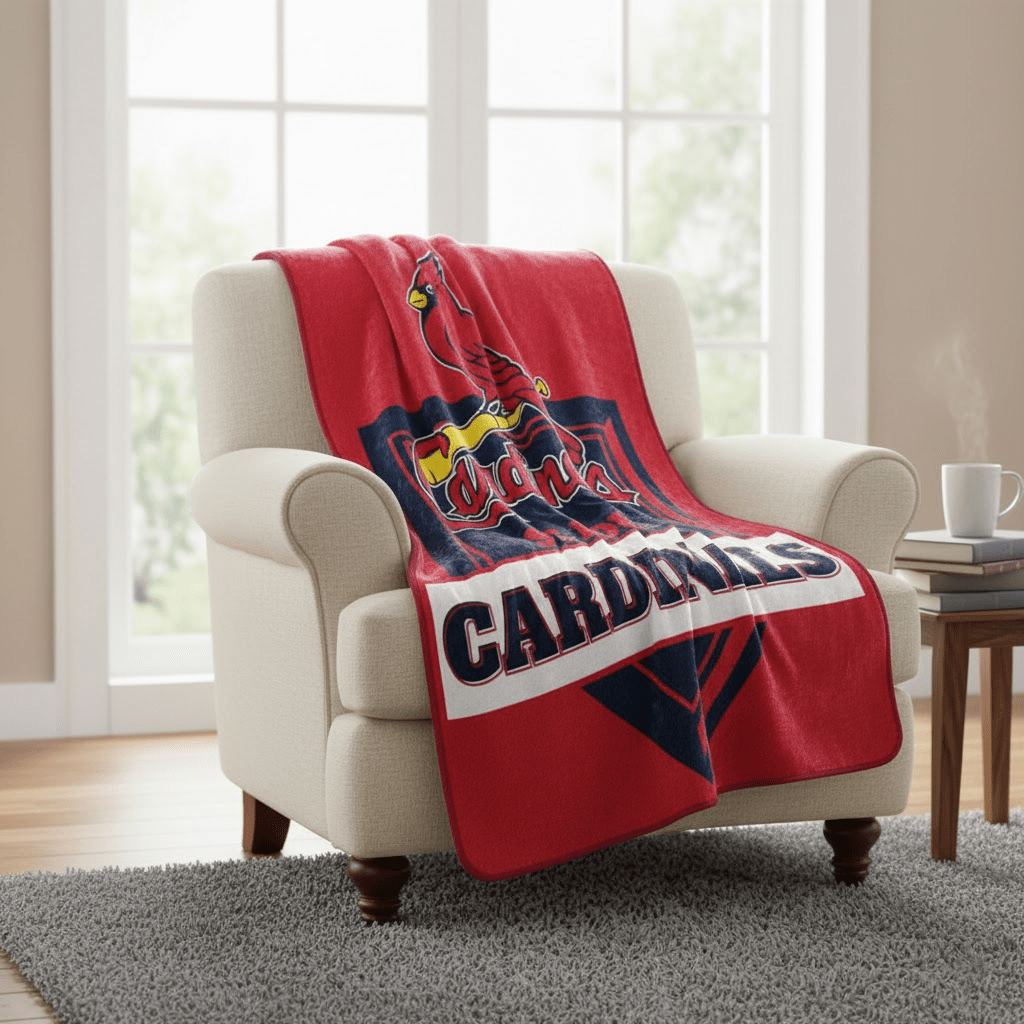 MLB St. Louis Cardinals 60 x 80" Plush Blanket - Officially Licensed My Store Fan Gear - Apparel category - Fan Trendz