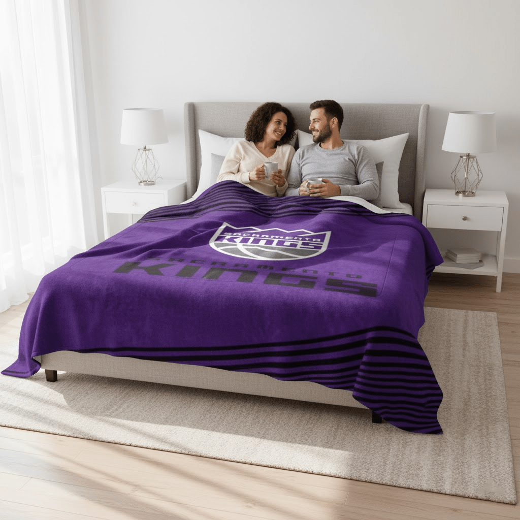 NBA Sacramento Kings Queen Size Plush Blanket - Officially Licensed My Store Fan Gear - Apparel category - Fan Trendz