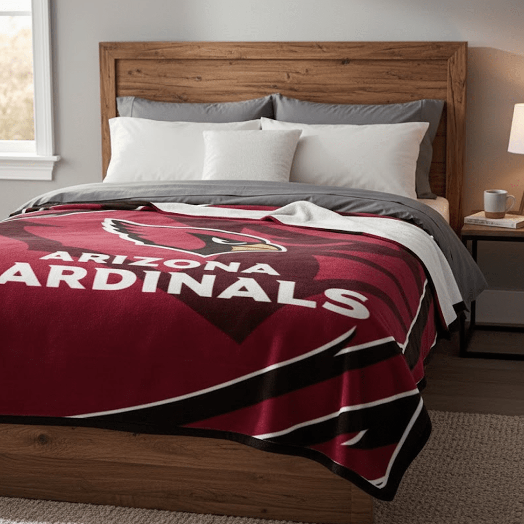 NFL Arizona Cardinals King Size Plush Blanket - Officially Licensed My Store Fan Gear - Apparel category - Fan Trendz