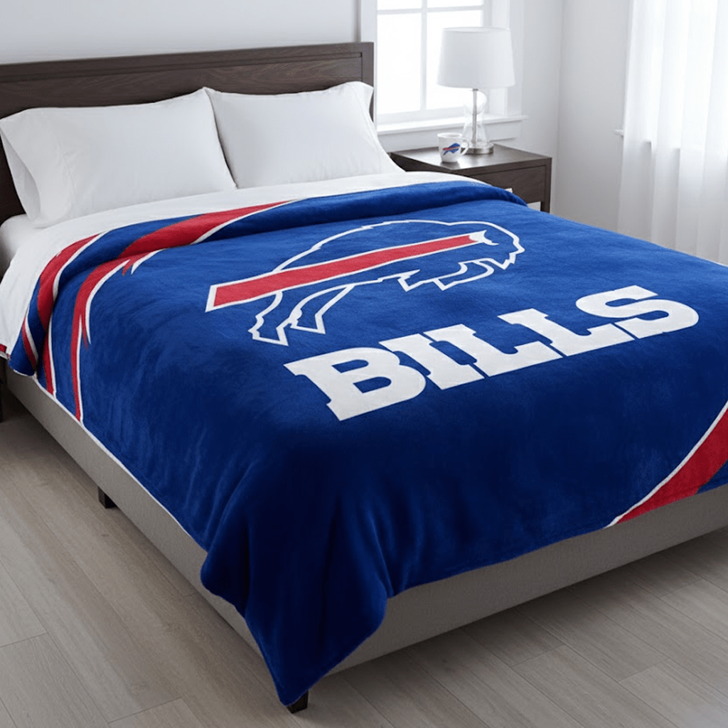 NFL Buffalo Bills Queen Size Plush Blanket - Officially Licensed My Store Fan Gear - Apparel category - Fan Trendz
