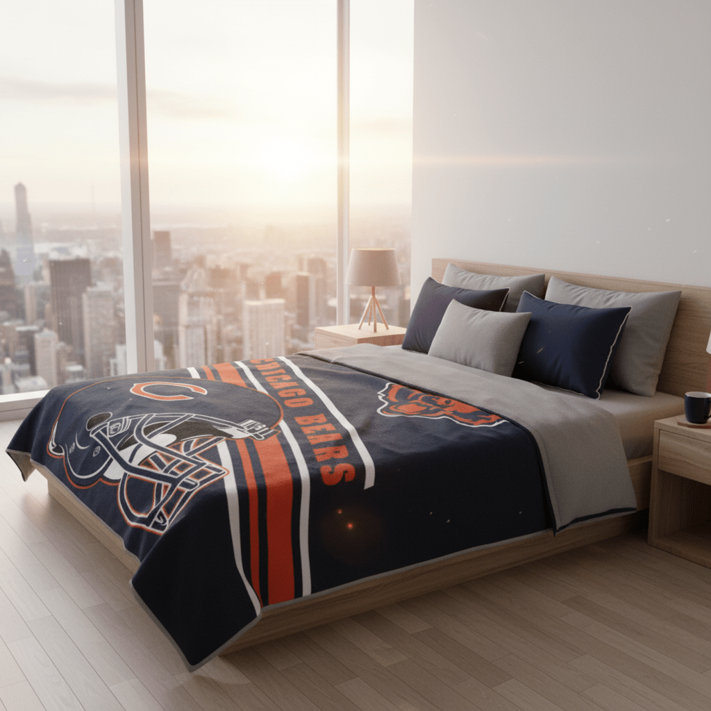 NFL Chicago Bears 60 x 80 Plush Blanket - Officially Licensed My Store Fan Gear - Apparel category - Fan Trendz