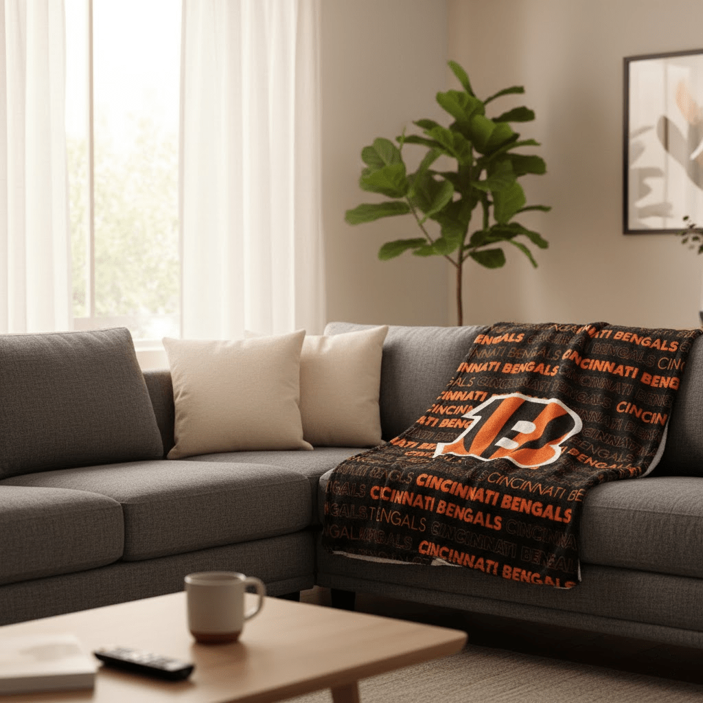 NFL Cincinnati Bengals Micro Plush Blanket - Officially Licensed My Store Fan Gear - Apparel category - Fan Trendz
