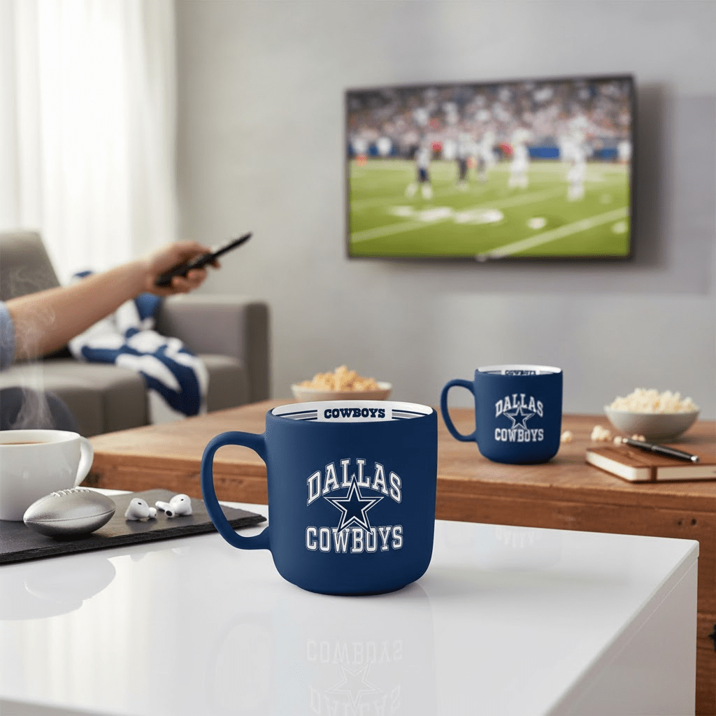 NFL Dallas Cowboys 15oz 'Stripe' Ceramic Mug - Officially Licensed My Store Fan Gear - Apparel category - Fan Trendz