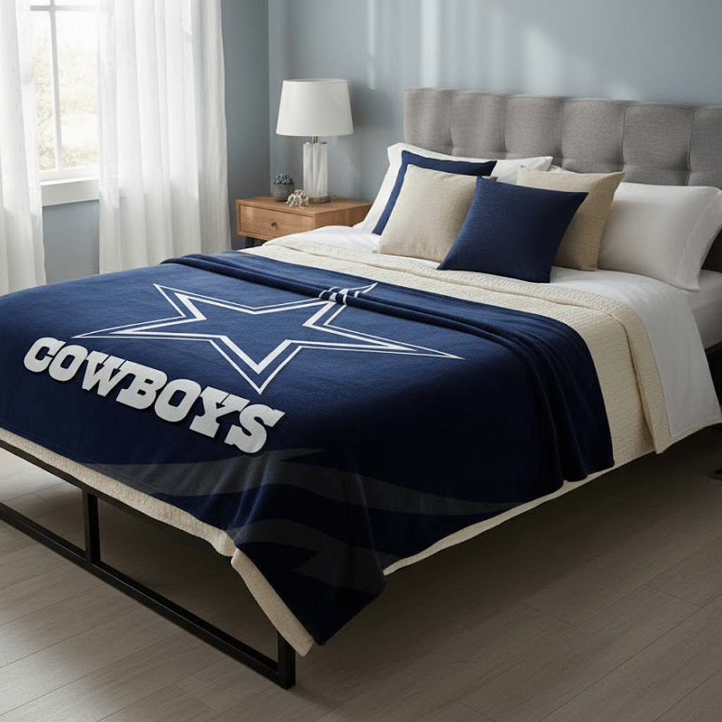 NFL Dallas Cowboys King Size Plush Blanket - Officially Licensed My Store Fan Gear - Apparel category - Fan Trendz