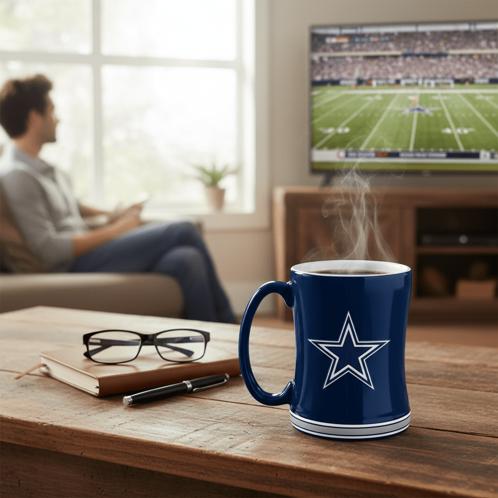NFL Dallas Cowboys Team Color 14oz Embossed Ceramic Relief Mug - Officially Licensed My Store Fan Gear - Apparel category - Fan Trendz