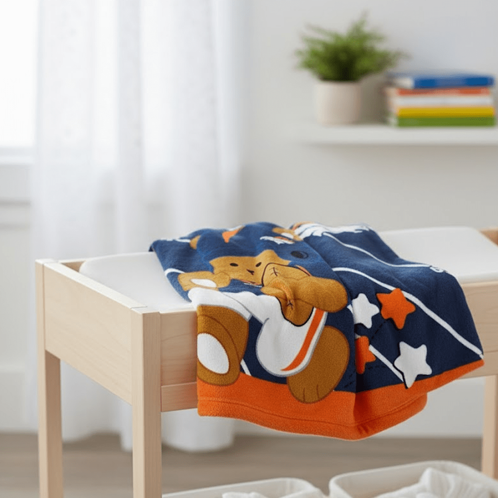 NFL Denver Broncos Baby Size Plush Blanket - Fan Trendz
