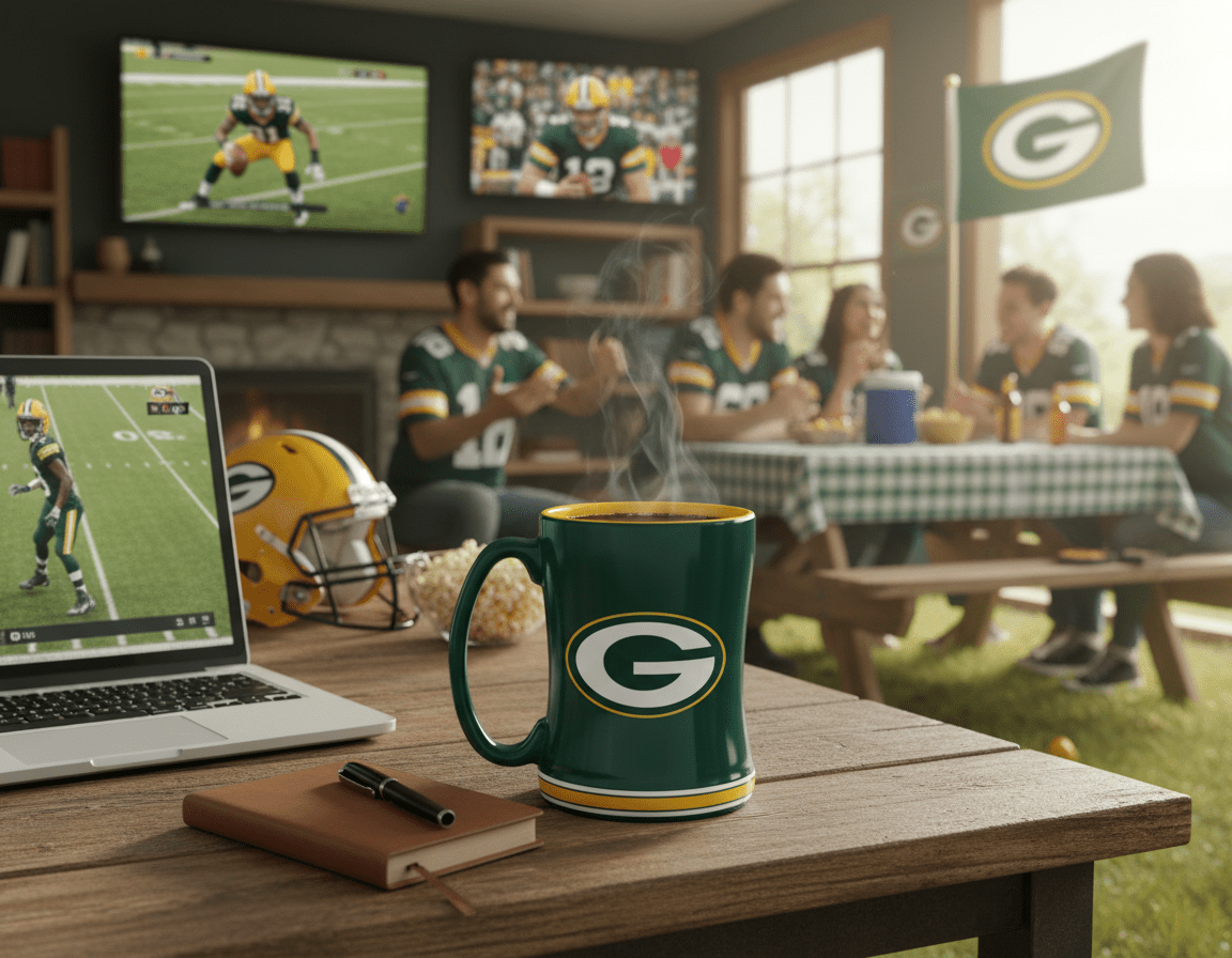 NFL Green Bay Packers Team Color 14oz Embossed Ceramic Relief Mug - Officially Licensed My Store Fan Gear - Apparel category - Fan Trendz
