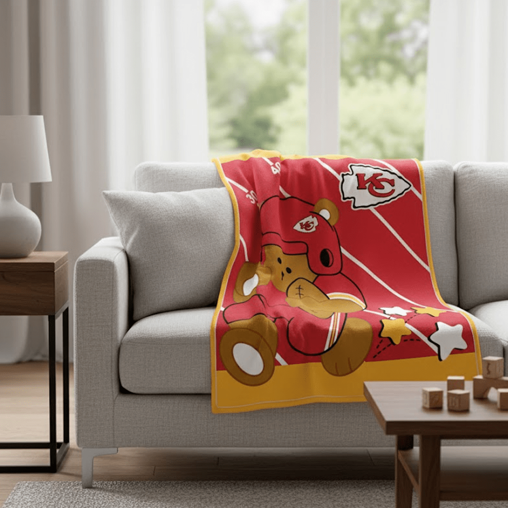 NFL Kansas City Chiefs Baby Size Plush Blanket - Officially Licensed My Store Fan Gear - Apparel category - Fan Trendz
