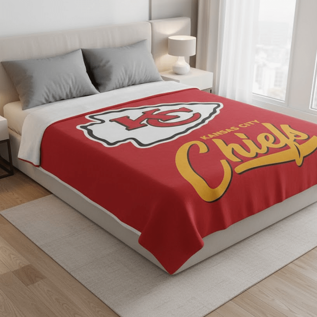 NFL Kansas City Chiefs Queen Size Blanket - Fan Trendz