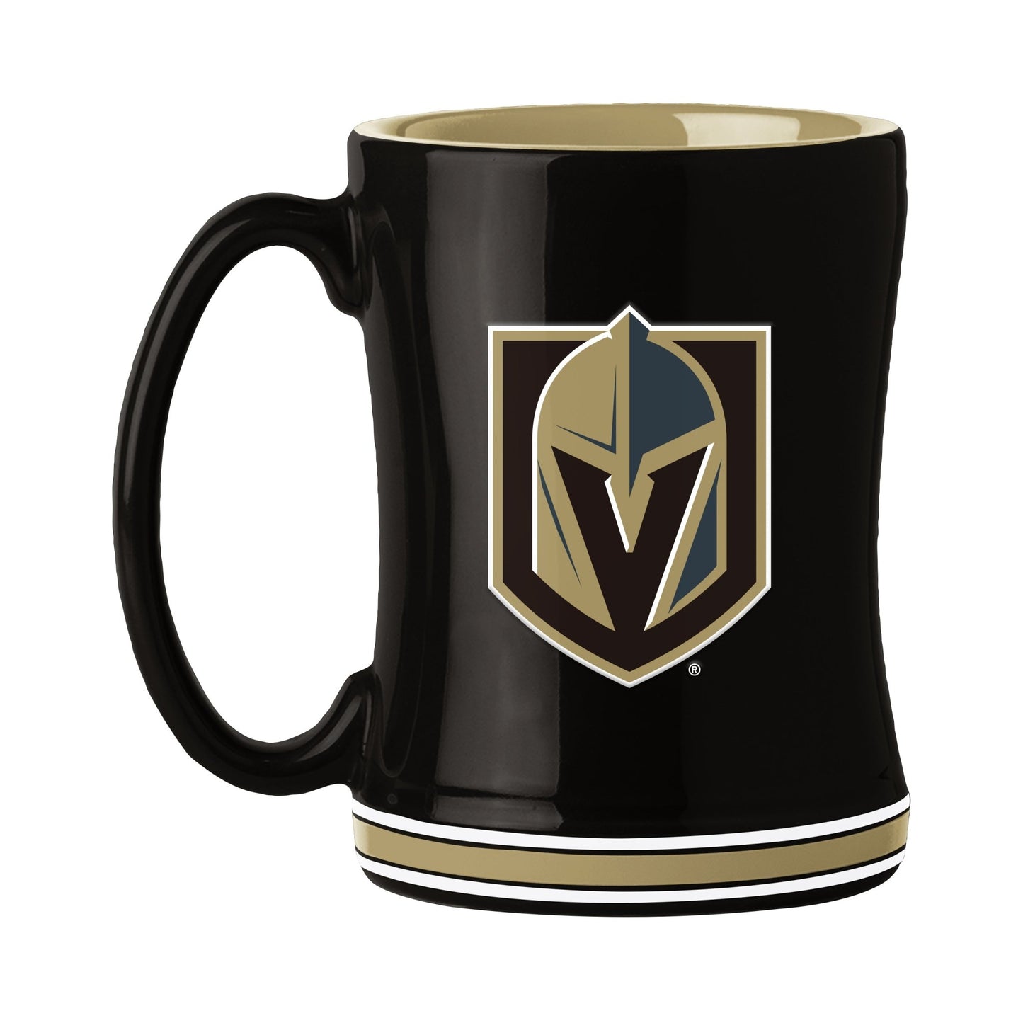 NFL Las Vegas Golden Knights Team Color 14oz Embossed Ceramic Relief Mug - Officially Licensed My Store Fan Gear - Apparel category - Fan Trendz