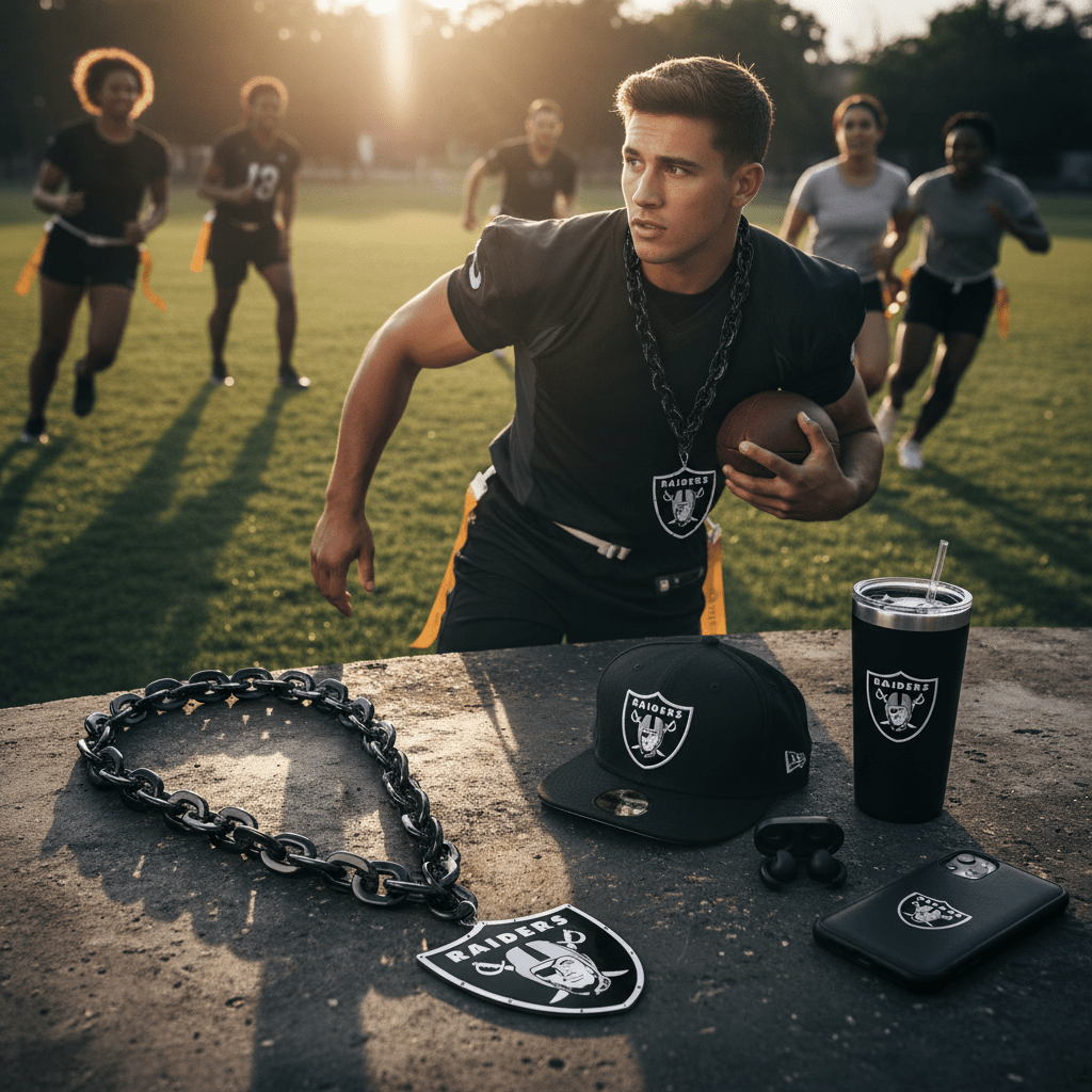 NFL Las Vegas Raiders, Licensed Foam Chain (Import) - Officially Licensed My Store Fan Gear - Apparel category - Fan Trendz