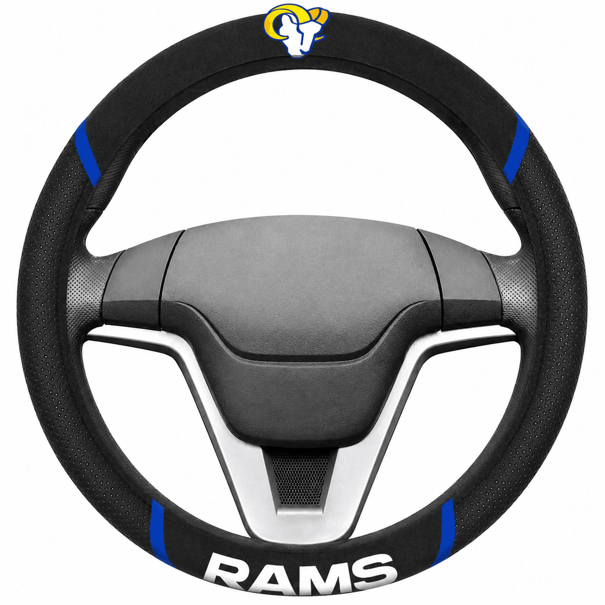 NFL Los Angeles Rams, Embroidered Steering Wheel Cover - Officially Licensed My Store Fan Gear - Apparel category - Fan Trendz