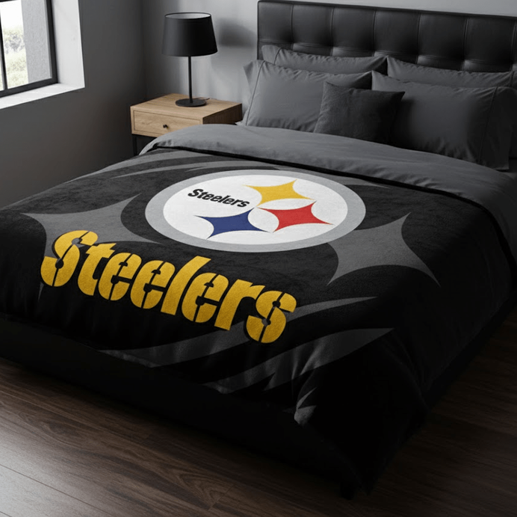 NFL Pittsburgh Steelers King Size Plush Blanket - Officially Licensed My Store Fan Gear - Apparel category - Fan Trendz