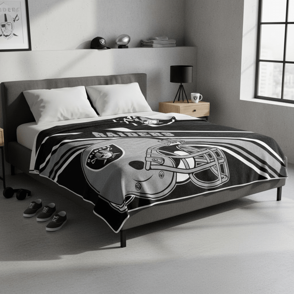 NFL Raiders 60x80" Plush Blanket - Fan Trendz